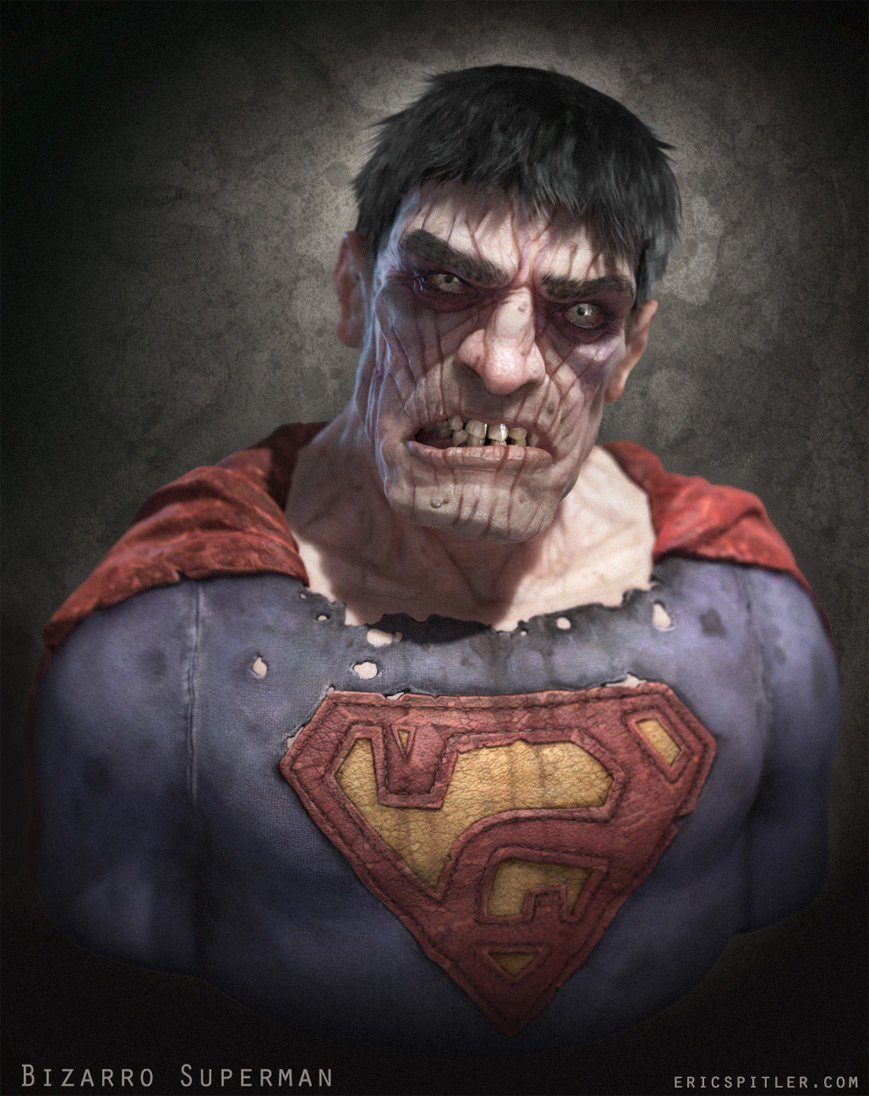 bizarro superman 3d render